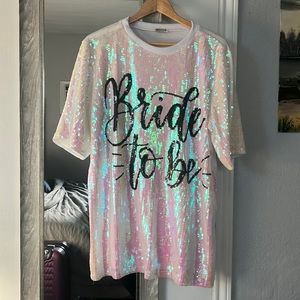 Sparkle Bride To Be T-Shirt Dress